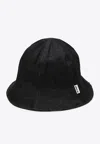 Sunnei Reversible Black Cotton Bucket In Multicolor