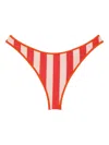 Sunnei Reversible Striped Bikini Bottoms In Red