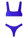 Sunnei Ruched Bikini Set In Blue