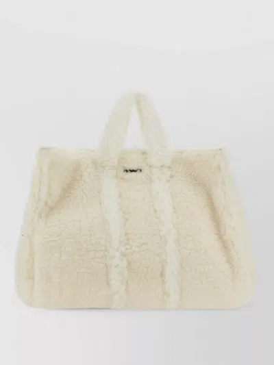 Sunnei Shearling Tote Bag Adjustable Strap Handles
