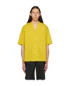 Sunnei Yellow Open Spread Collar Shirt In Yellow