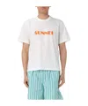 Sunnei Logo Embroidered Crewneck T-shirt In White