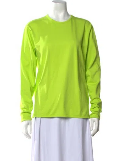 Pre-owned Sunnei Silk Crew Neck T-shirt In Green