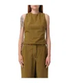 Sunnei Buco Cut-out Detailing Top In Brown