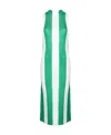 Sunnei Horizontal-pattern Print Midi Dress In Green