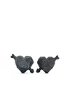 Sunnei Small Cuore Di Pietra Earrings In Silver