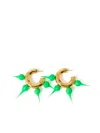 Sunnei Small Spike Hook Earrings In Gold