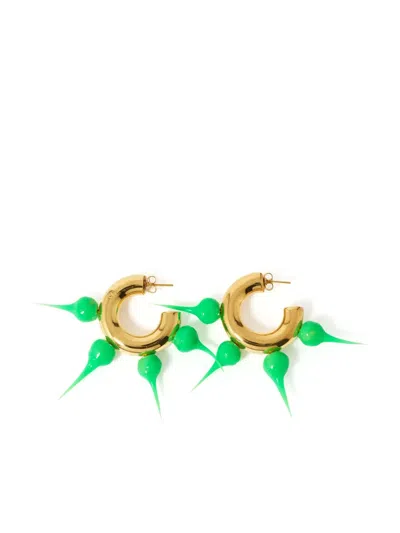 Sunnei Small Spike Hook Earrings In Gold