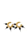 Sunnei Small Spike Hoop Earrings In Gold