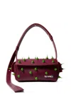 Sunnei Small Spiky Labauletto Shoulder Bag In Red