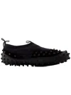 Sunnei 1000chiodi Stud-embellished Leather Sneakers In Black
