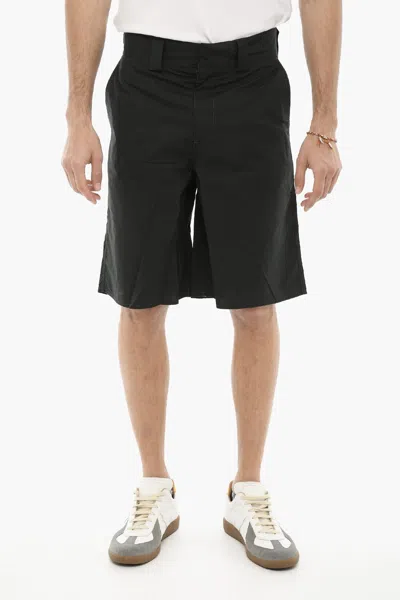 Sunnei Solid Color Jump Shorts With Belt Loops In Green