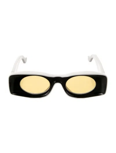 Pre-owned Sunnei Square Tinted Sunglasses In White