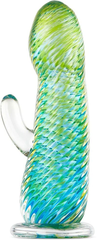 Sunnei Ssense Exclusive Green Murano Pleasure Dildo In 7172 Trasp/ Azzurro