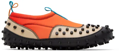Sunnei Ssense Exclusive Orange & Beige 1000chiodi Sneakers In 7381 Orange Gradient