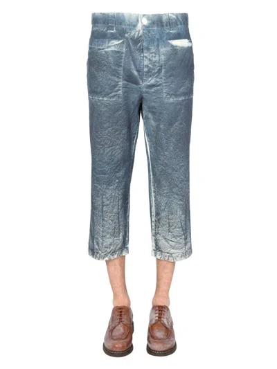 Sunnei Straight Trousers With Front Button Closure In Black