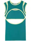 Sunnei Stretch Tank Top In Green