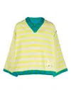 Sunnei Gestreiftes Langarmshirt In Blue