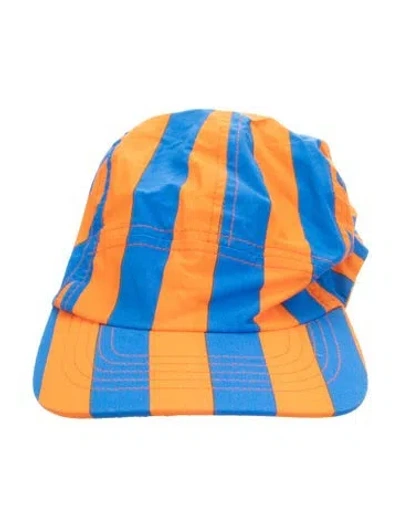 Pre-owned Sunnei Striped Baseball Cap In Orange