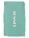 Sunnei Striped Central-logo Beach Towel In Multi