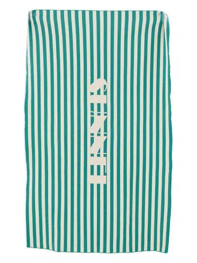 Sunnei Striped Central-logo Beach Towel