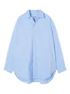 Sunnei Striped Detailed Shirt In Blue