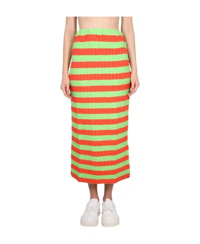 SUNNEI SUNNEI STRIPED LONG SKIRT