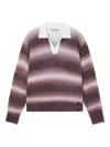 Sunnei Striped Long-sleeve Sweater In Brown