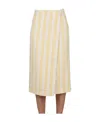 Sunnei Striped Pattern Skirt In Nude