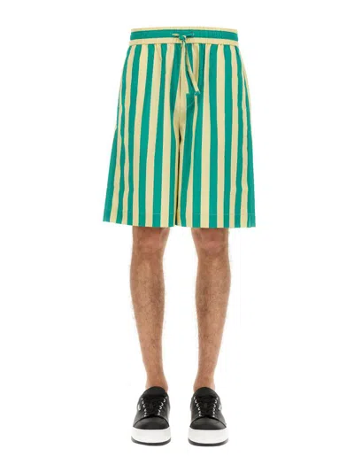 Sunnei Striped Pattern Bermuda Shorts In Multi