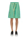 Sunnei Striped Pattern Bermuda Shorts In Multicolour