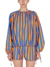 Sunnei Striped Pattern Shirt In Blue