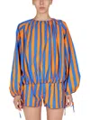 Sunnei Striped Pattern Shirt In Multicolour