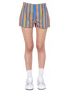 Sunnei Striped Pattern Shorts In Blue