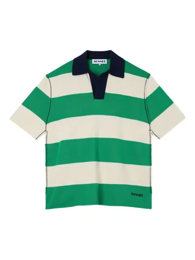 Sunnei Striped Polo Shirt