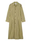 Sunnei Striped Shirt Maxi Dress In Multi