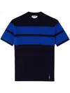 Sunnei Striped Short-sleeve T-shirt In Blue