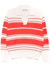 Sunnei Striped Sweater In Neutrals