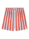 Sunnei Striped Swim Shorts In Blue
