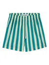 Sunnei Striped Swim Shorts In Brown