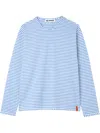 Sunnei Striped T-shirt In Blue