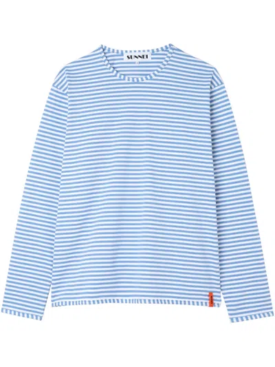 Sunnei Striped T-shirt In Blue