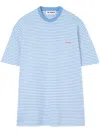 Sunnei Striped T-shirt In Blue