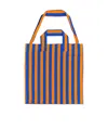 Sunnei Shopper Bag With Striped Pattern In Blue