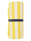Sunnei Striped Waffle-weave Towel In Yellow