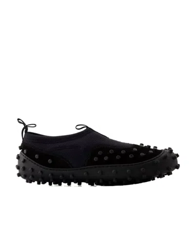 Sunnei Studded Slip-on Sneakers In Black
