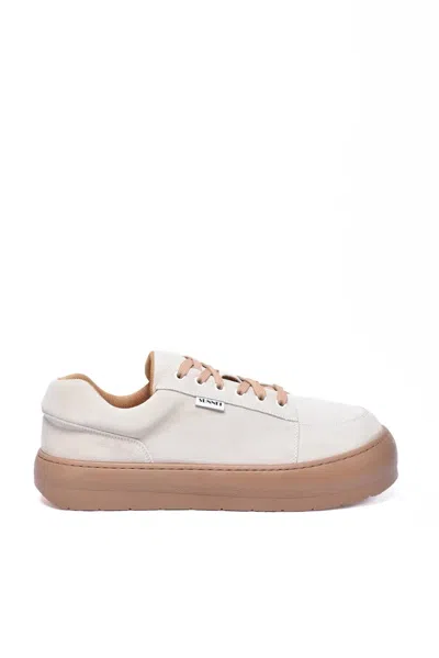 Sunnei Suede Sneaker - Beige/brown In White