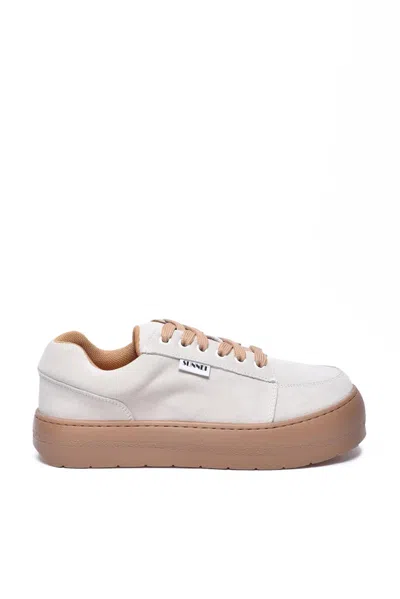 Sunnei Suede Sneakers - Beige/brown In White