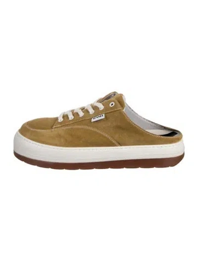 Pre-owned Sunnei Suede Sneakers In Yellow