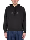 Sunnei Sweatshirt With Logo Embroidery In Black